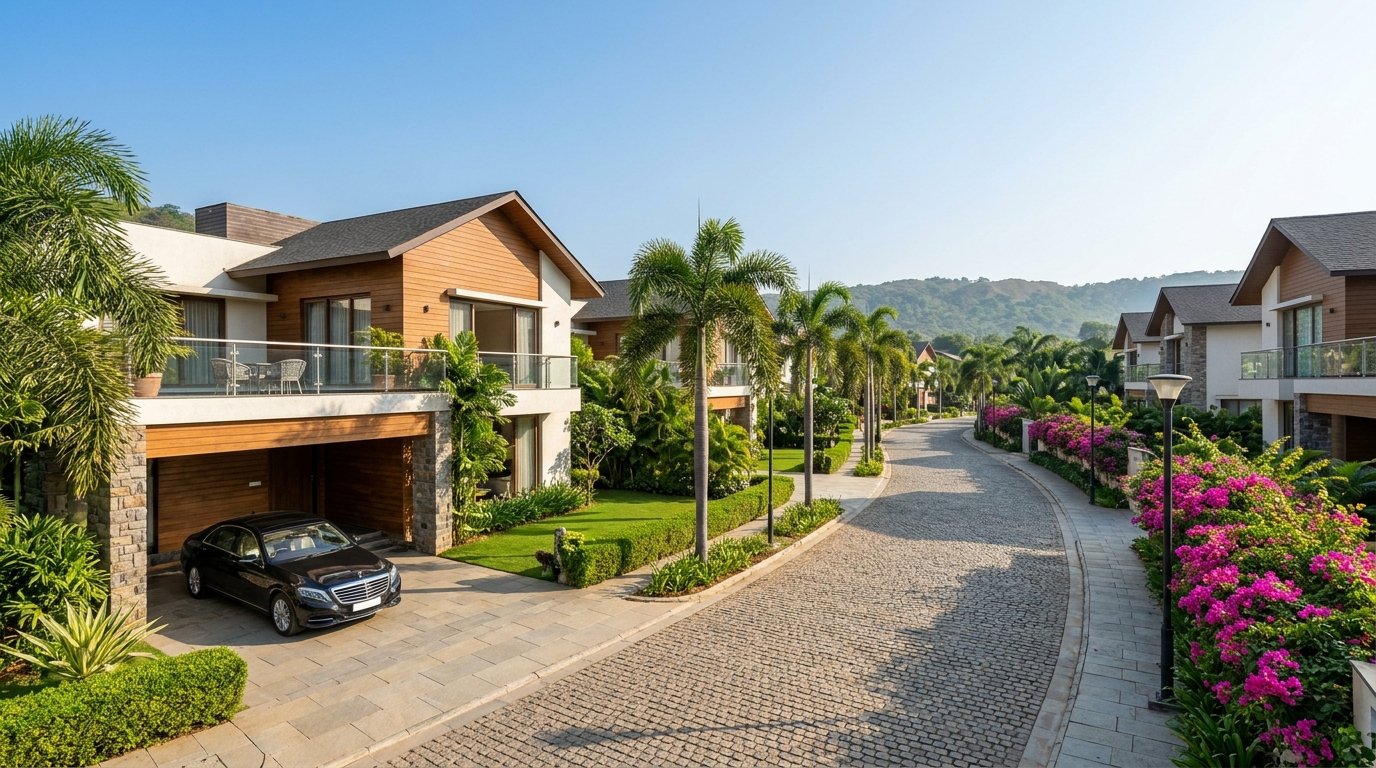 Independent villa and gated community architecture