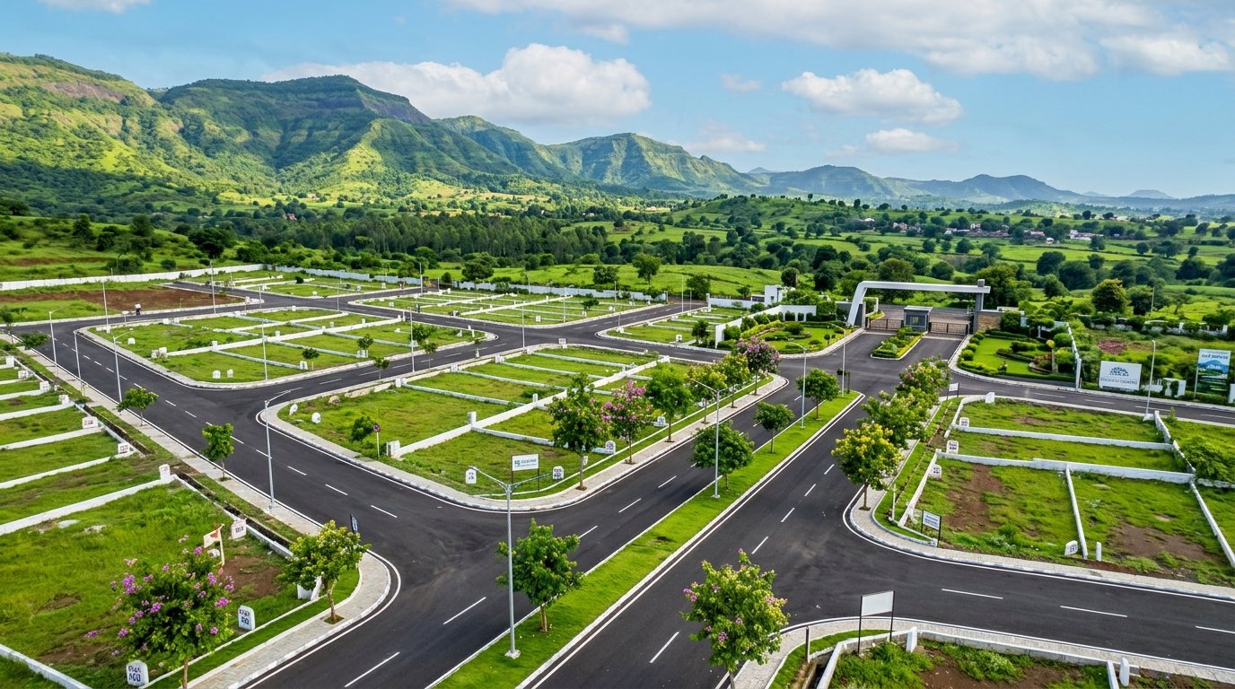 Planned residential plots in gated community